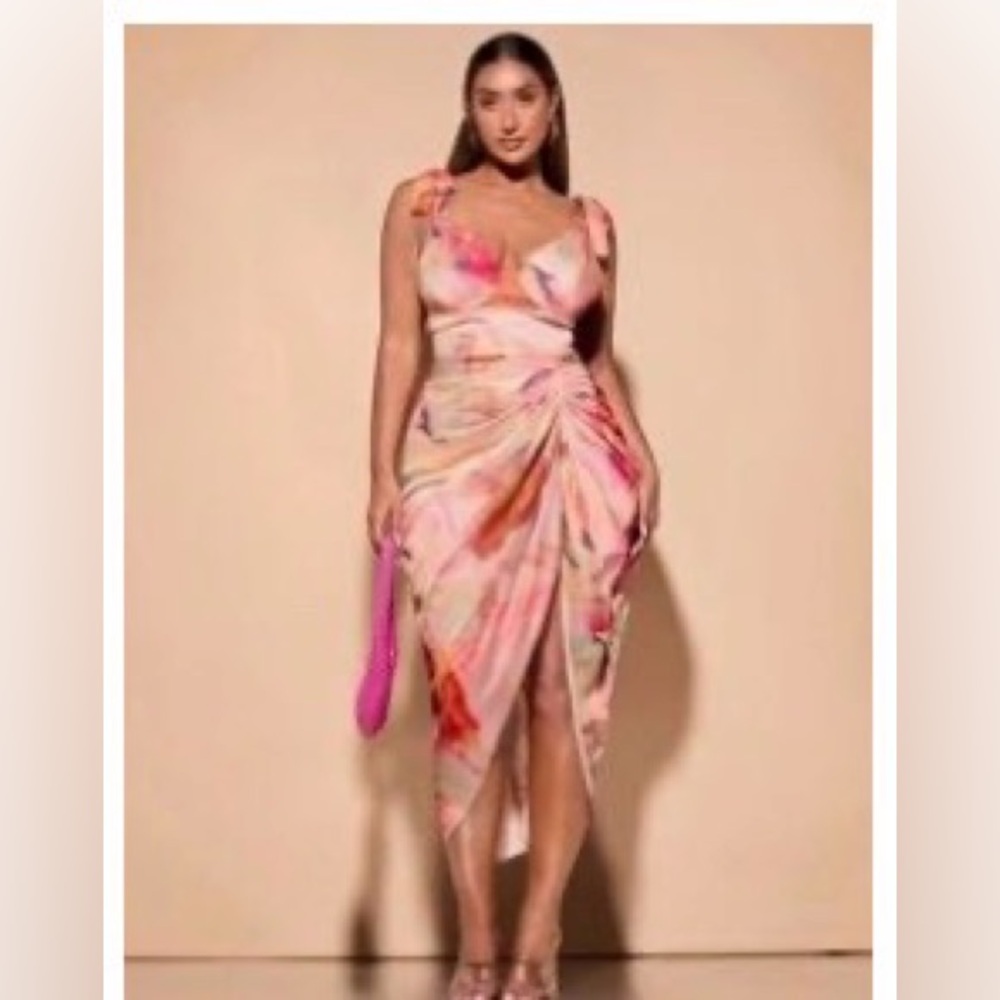 Elegant Pink Floral Dress